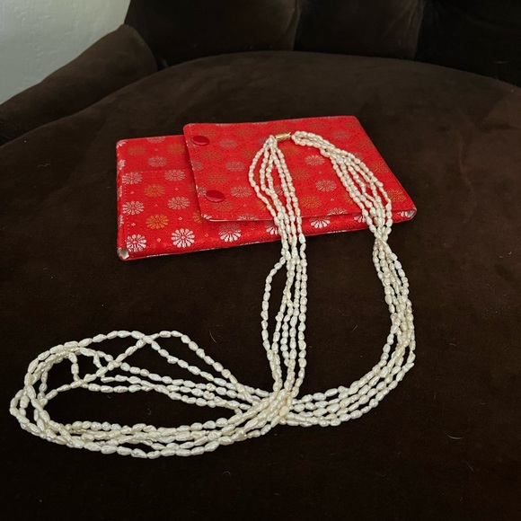 Vintage Japanese Freshwater Rice Pearl Necklace - Picture 4 of 14